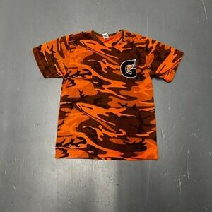 Vintage y2k orange Gatorade all over print camo graphic grunge tee shirt tshirt